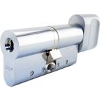 Циліндр Abloy Protec 2 87 (46x41T) 0KEY ключ-тумблер CY323 CR/HCR хром/матовий хром