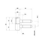 Завіса Otlav CF530090N002-CG530090N002 нікельов.