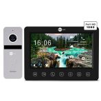 Комплект відеодомофону NeoLight KAPPA+ HD Black та панель виклику SOLO FHD Silver