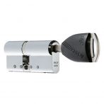 Циліндр Abloy Protec 2 Hard Cliq 104 (53Hx51) 0KEY ключ-ключ CY332 HCR матовий хром