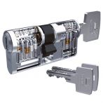 Циліндр Abus Magtec 4500 MX 60 (30x30) Magnet 3KEY ключ-ключ нікель-сатин