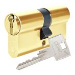 Циліндр Abus Vitess 1000 Compact 60 (30x30) 3KEY ключ-ключ полірована латунь