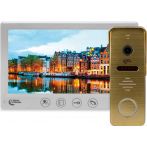 Комплект відеодомофона Light Vision 7" AMSTERDAM FHD White+RIO FHD Gold