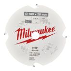 Диск пиляльний PFTE Ø190х30х18мм 4 зуб по фіброцементу Milwaukee