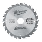 Диск пиляльний THIN KERF Ø165х20х18мм 24 зуб Milwaukee