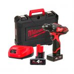 Дрель-шуруповерт, крут. мом. 38 Нм, MILWAUKEE M12 BDD-402C