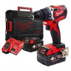 Дриль-шурупокрут акумуляторний MILWAUKEE, M18 CBLDD-402C, 60Нм