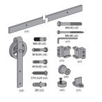 Комплект системи для розсувних дверей Saheco Rustico Timber 2000 мм