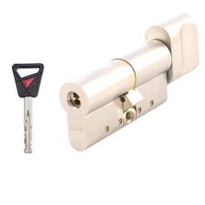 Цилиндр Abloy Novel 104 (47.5x56.5T) 3KEY дл.кл. ключ-тумблер CY323 HCR матовый хром