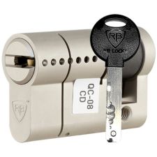 Циліндр RB-Locks Keylocx 49.5(39.5х10) 5KEY ключ-половинка матовий нікель