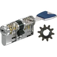 Циліндр з шестернею Abus P12RME 155 (65x90) 5KEY ключ-ключ нікель-сатин