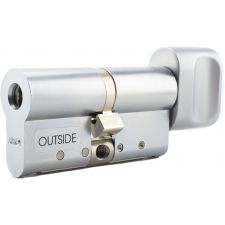 Циліндр Abloy Protec 2 97 (31x66T) 0KEY ключ-тумблер CY323 HCR матовий хром