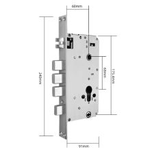 Корпус врізного замку SEVEN LOCK з автозакриттям 6068ac