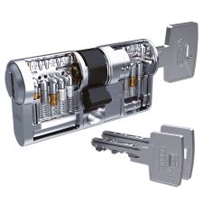 Цилиндр Abus Magtec 4500 MX 60 (30x30) Magnet 3KEY ключ-ключ никель-сатин