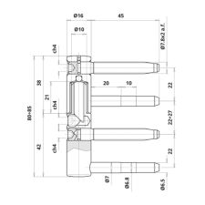 Завіса Otlav CF495160H102-CG495160H102 біхромат