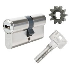 Циліндр з шестернею Abus Bravus 1000 compact 80 (35x45) 5KEY ключ-ключ нікель-сатин