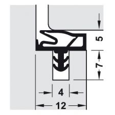 Дверний ущільнювач Hafele Deventer S 6577 ТПЕ білий