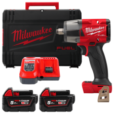 Гайкокрут імпульсний компактний 1/2" (881 Нм) з фрикційним кільцем MILWAUKEE M18 FMTIW2F12-502X (+ з