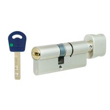 Цилиндр Mul-t-lock Integrator 90 (45x45T) 6KEY ключ-тумблер VIP NST никель-сатин