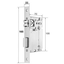 Корпус замка без циліндра PES Mortiza 50x160