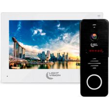 Комплект відеодомофона Light Vision 7" SINGAPORE FHD White+RIO FHD Black