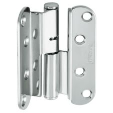 Петля дверная карточная Abloy 110*30Т ZN (НТР) угловая матовый хром левая